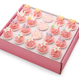 CK06 Princess Theme Sweetest Moments Birthday Standard Cupcake Buttercream Pink Box of 20