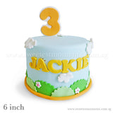 CKR18 Happy Sky Sweetest Moments Birthday Cake Fondant