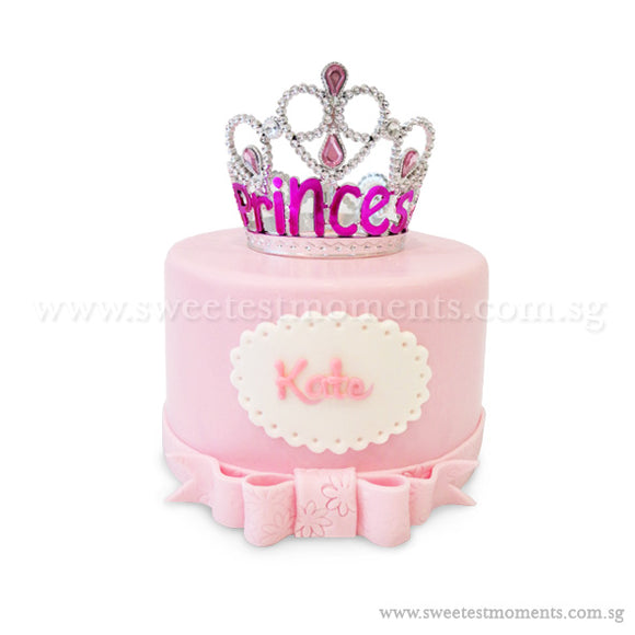 CKR25 Royal Princess Sweetest Moments Full Month Birthday Cake Fondant 6 inch