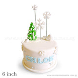 CKR28 Snowy Alps Sweetest Moments Birthday Cake Fondant