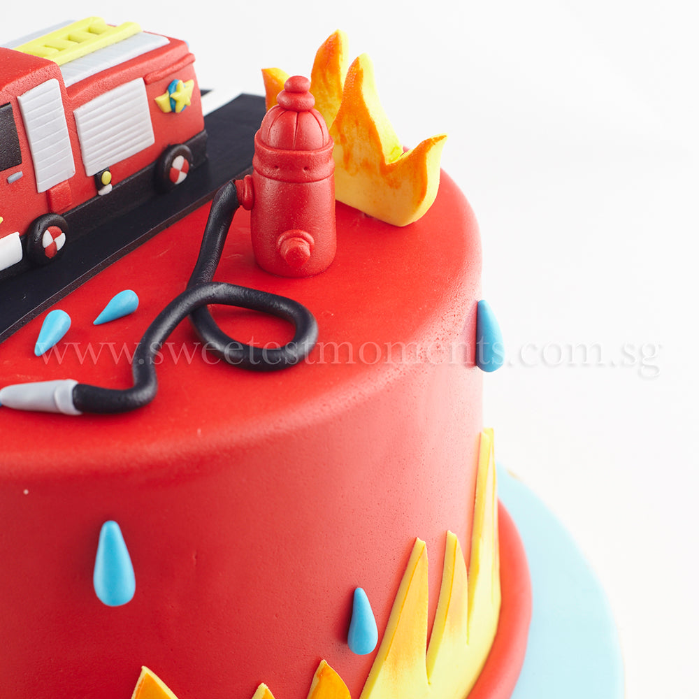 Fire Service Cake Fire Rescue Cake CKR38 – Sweetest Moments Singapore