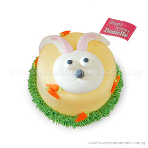 CLR01 Cutie Bunny Sweetest Moments Birthday Full Month Standard Cake Fondant