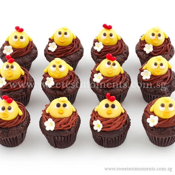 CM10 Mini Chicky Chicks Sweetest Moments Full Month Mini Cupcake Buttercream Fondant