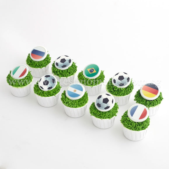 CK11 Soccer World Sweetest Moments Birthday Standard Cupcake Buttercream Fondant
