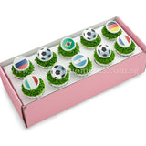 CKS11 Soccer World Sweetest Moments Birthday Standard Cupcake Buttercream Fondant Box of 10