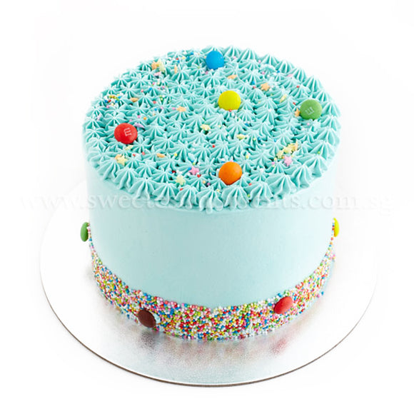 CRR07 Rainbow Dotty Sweetest Moments Birthday Cake Buttercream