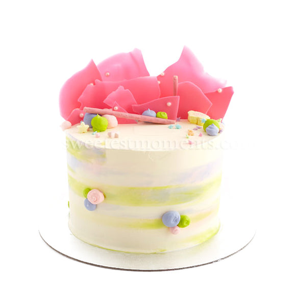 CRR09 Sweet Pastel Sweetest Moments Birthday Cake Buttercream 6 inch