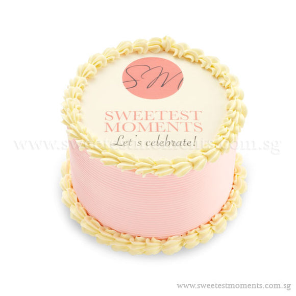 Branded Cake CTR01 Sweetest Moments Corporate Cake Buttercream Fondant Edible Image Personalised Photo