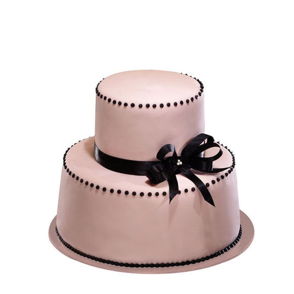 CWR04 Pink Box Sweetest Moments Wedding Cake Fondant 2-Tiered