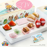 Sweetest Moments FA01 Classic Tradition Full Month Package Tsum Tsum Bunny with Tsum Tsum Boy Card - Ang Ku Kuehs, Swiss Rolls, Mochi, Glutinous Rice, Good Luck Red Eggs