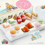Sweetest Moments FA17 Classic Abundance Full Month Package Tsum Tsum Bunny with Tsum Tsum Boy Card - Pastel Cubes, Goodluck Red Eggs, Swiss Rolls, Muffins, Ang Ku Kuehs, Mochi