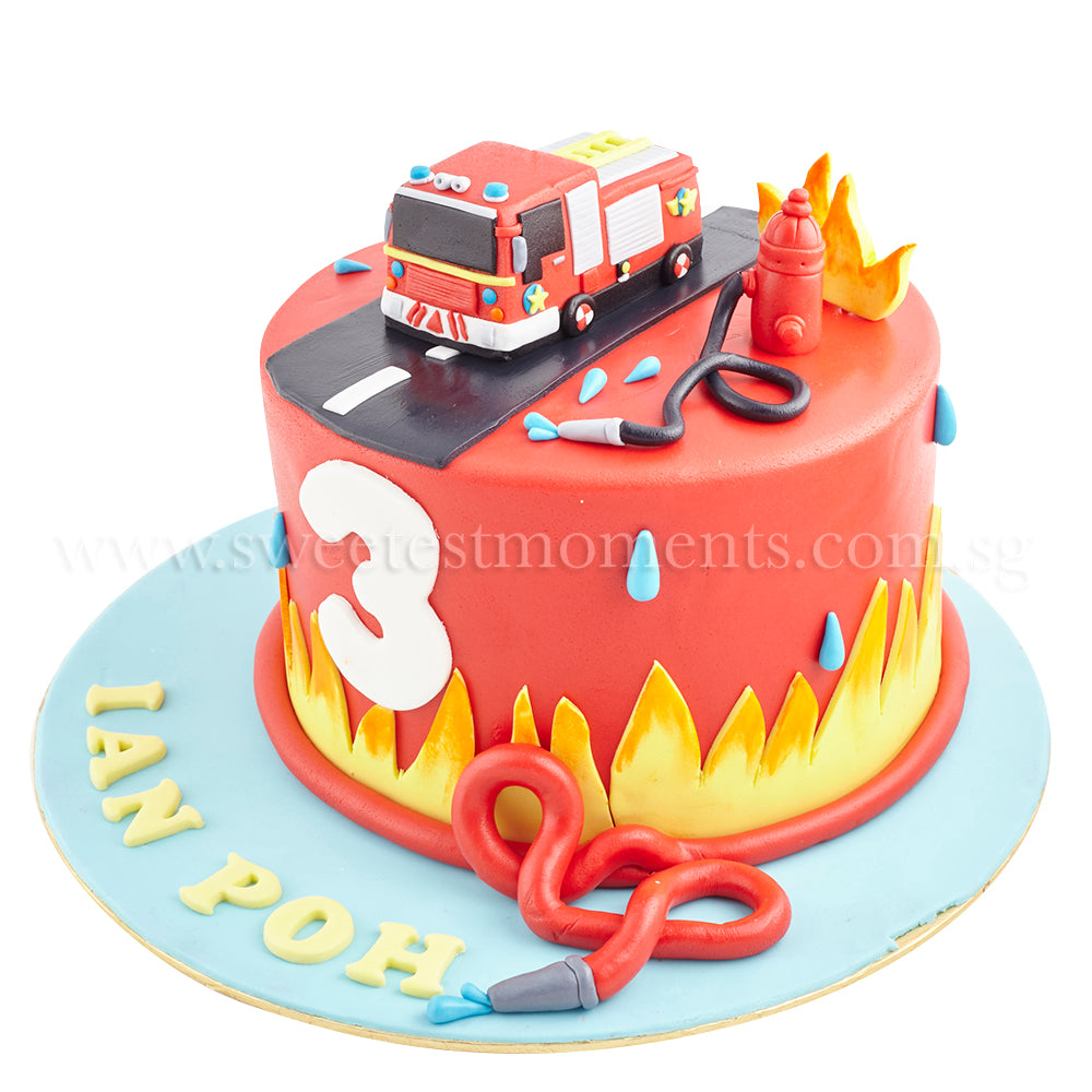 Fire Service Cake Fire Rescue Cake CKR38 – Sweetest Moments Singapore