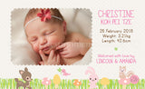 Personalised BabyCards for Girls Sweetest Moments Forest Animals Baby Girl BabyCard