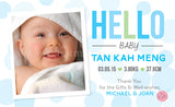 Personalised BabyCards for Boys Sweetest Moments Hello Baby Boy BabyCard