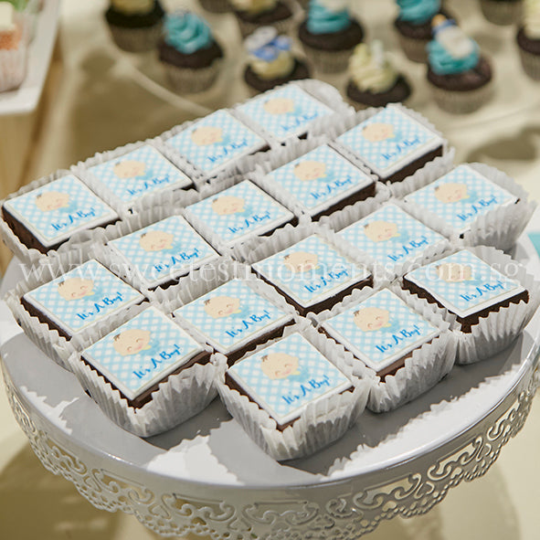 Dessert Table Blue Silver Baby Shower Blue Candy Bar Table