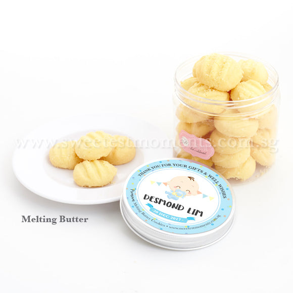 KT Personalised Premium Celebration Cookies Sweetest Moments Full Month Birthday Door Gifts Melting Butter Baby Boy Blue