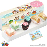 Sweetest Moments PP05 Twist De Petit Full Month Package Tsum Tsum Bunny with Tsum Tsum Boy Card - Pastel Cubes, Mini Cupcakes, Swiss Rolls