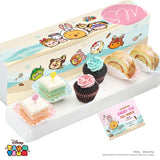 Sweetest Moments PP05 Twist De Petit Full Month Package Tsum Tsum Bunny with Tsum Tsum Girl Card - Pastel Cubes, Mini Cupcakes, Swiss Rolls