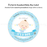 Premium Standard Cookie Label Baby Boy Blue