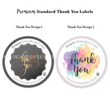 Premium Standard Cookie Label Thank You Colourful Black & Gold