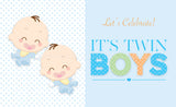 Standard Twin Boys BabyCard Sweetest Moments