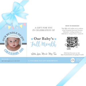 Sweetest Moments Baby Full Month Personalised E-Voucher Boy