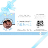 Sweetest Moments Baby Full Month Personalised E-Voucher Twin Boys