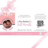 Sweetest Moments Baby Full Month Personalised E-Voucher Twin Girls
