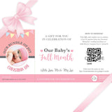 Sweetest Moments Baby Full Month Personalised E-Voucher Girl