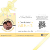 Sweetest Moments Baby Full Month Personalised E-Voucher Twins