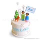 CKR28 Snowy Alps Sweetest Moments Birthday Cake Fondant