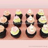 CM07 Mini Baby Pink Sweetest Moments Full Month Mini Cupcake Buttercream Fondant